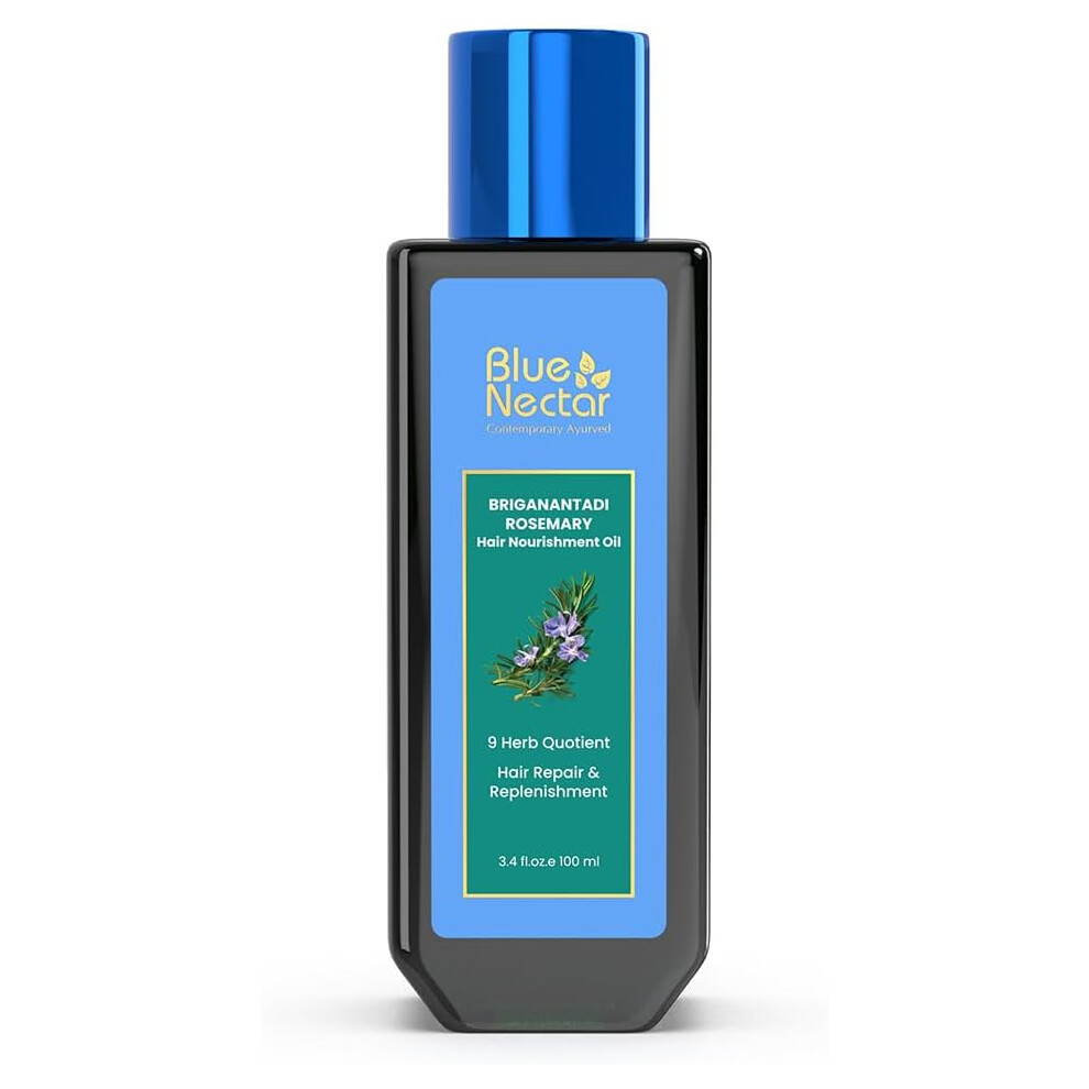 Blue Nectar Rosemary Oil 100ml For Hair Growth with Bhringraj Oil
