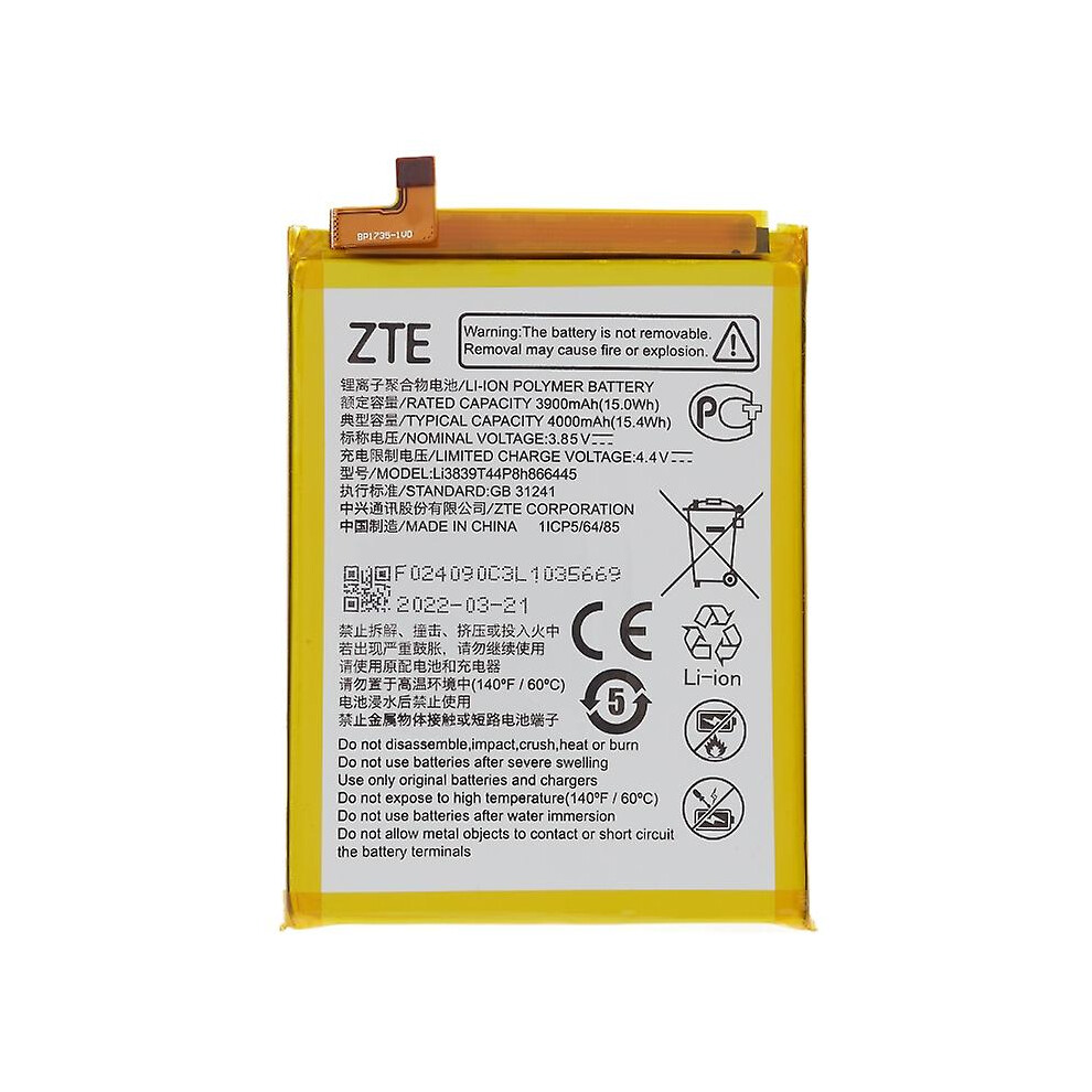 For Zte Blade A71 3.85V 3900Mah Rechargeable Li-Polymer Assembly Part (Encode: Li3839t44p8h866445) 9362098243020