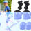 (Black) Skateboard Protective Gear 6 In 1 Adjustable Set For Kids 3