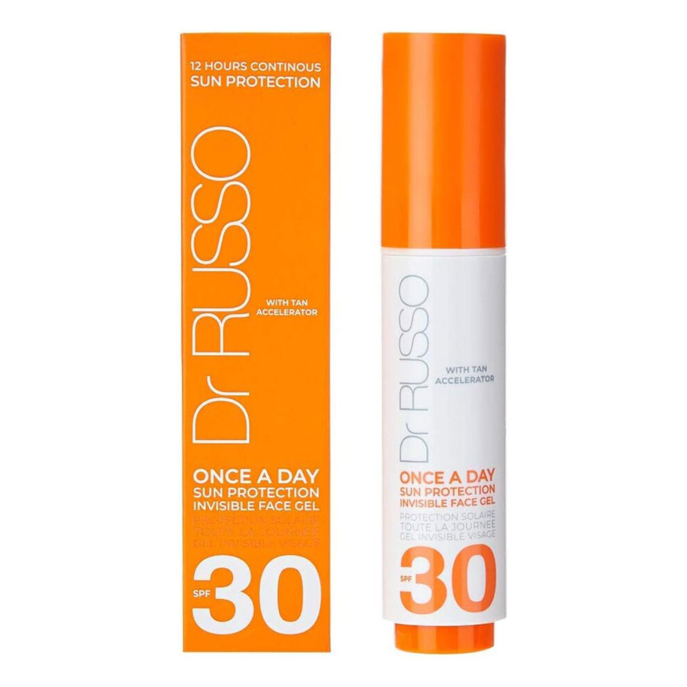 Dr Russo Invisible Face Gel with Click Brush Applicator SPF 30, 15g