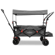 (GREY) FUXTEC Beach Folding Wagon - Hand Cart CTB800