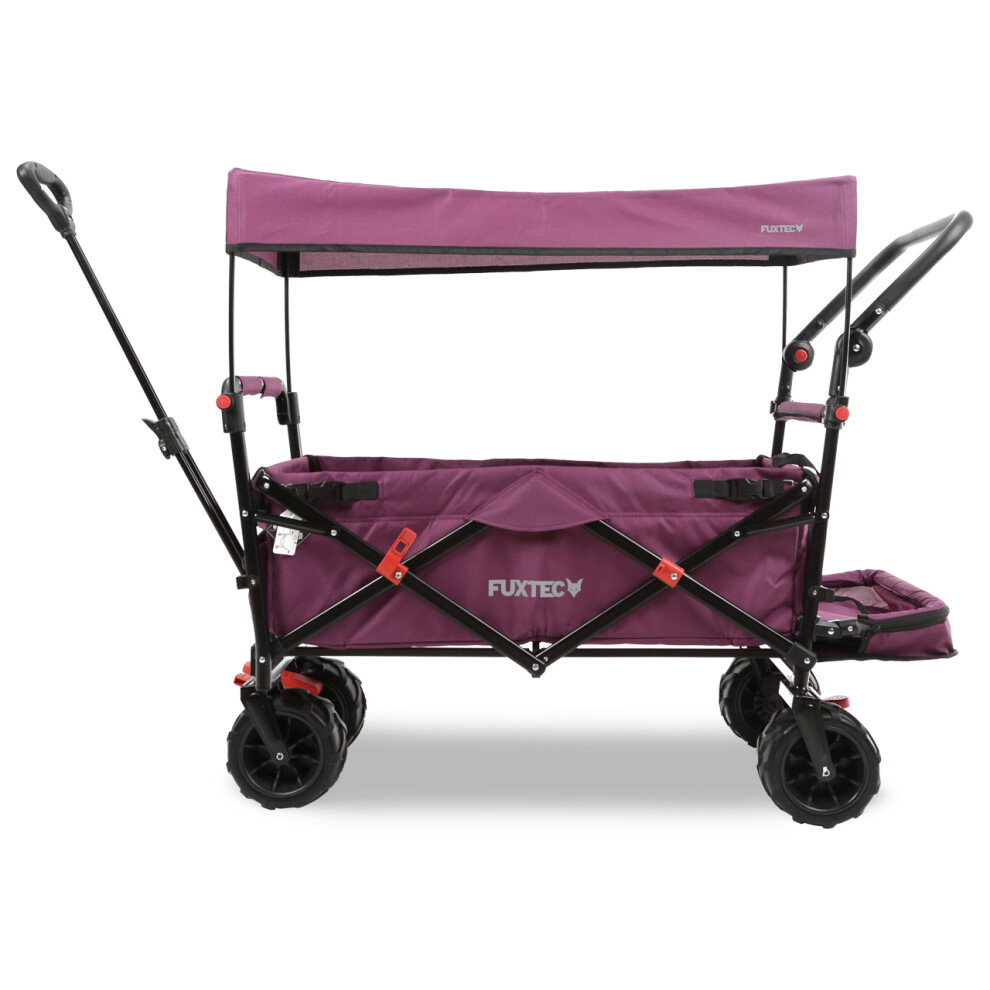 (PURPLE) FUXTEC Beach Folding Wagon - Hand Cart CTB800