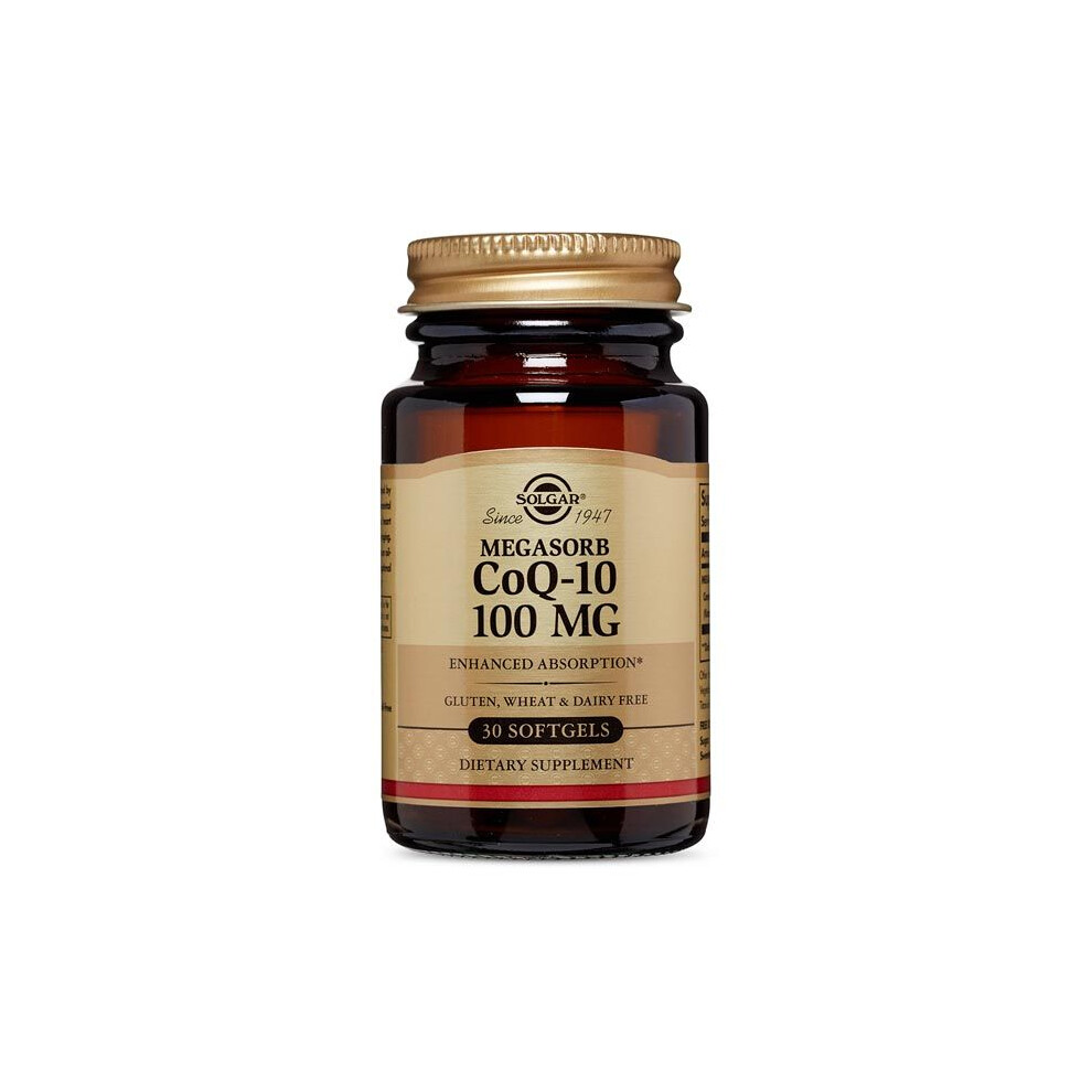 Solgar Megasorb CoQ-10 100mg Dietary Supplement 30 Softgels Energy Production Heart Health Antioxidant Support