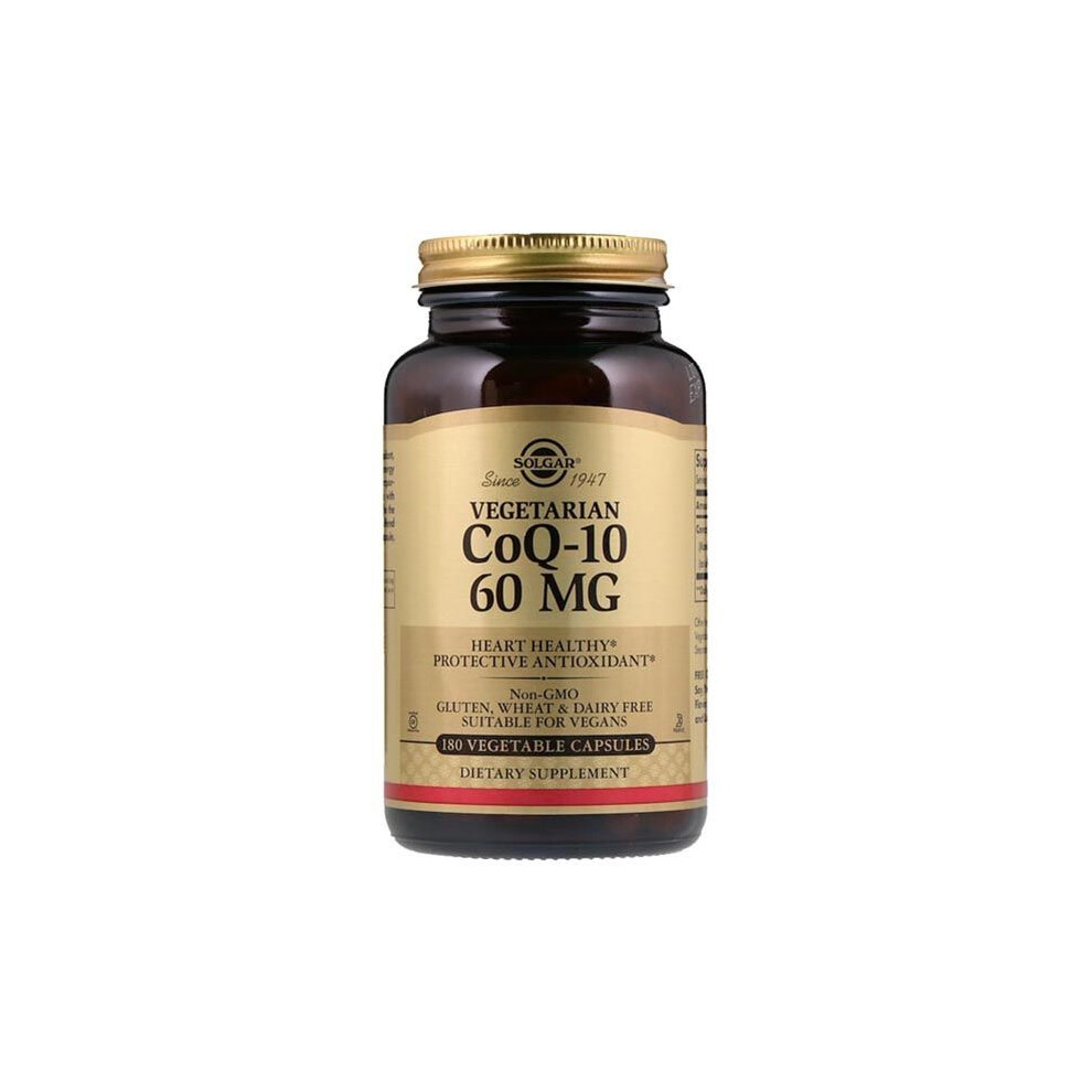 Solgar Vegetarian CoQ10 60 mg Dietary Supplement 180's Veg Capsules Heart Health, Protective Antioxidant