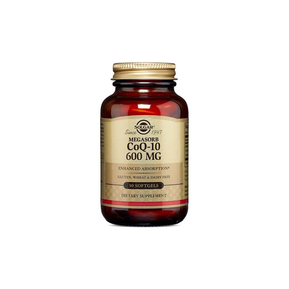 Solgar CoQ10 600mg Dietary Supplement 30's Softgels Cellular Energy Production Maintain Cardiovascular System