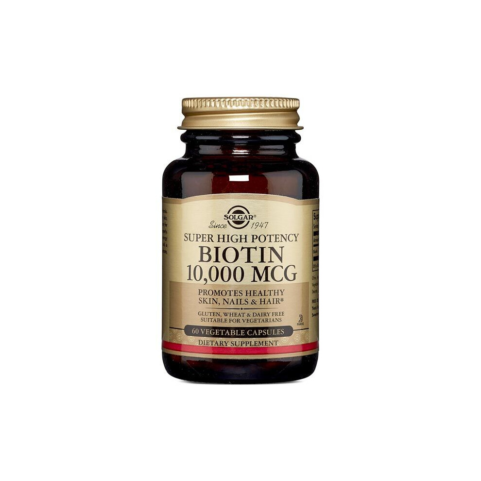 Solgar Biotin 10,000 mcg 60's Healthy Skin, Nails & Hair Beauty, Wellness & Dietary Supplements