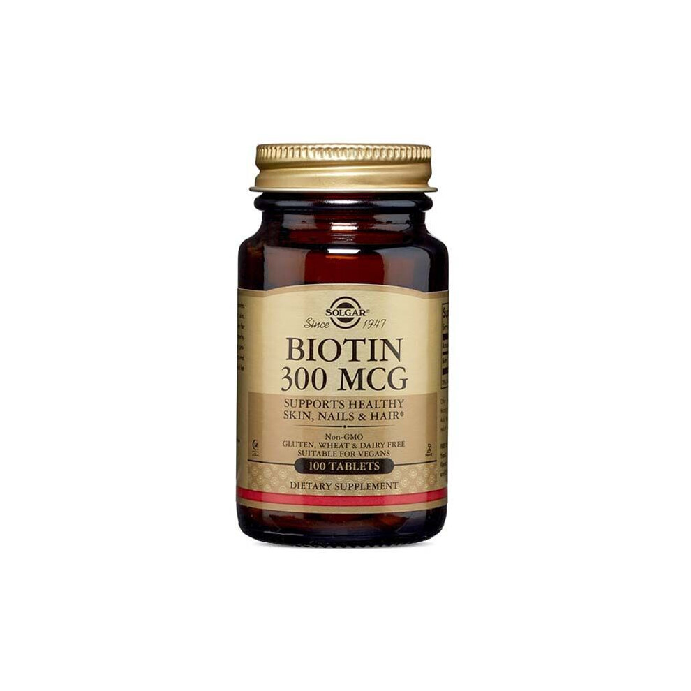 Solgar Biotin 300mcg 100 Tablets Healthy Skin, Nails & Hair Beauty & wellness supplements