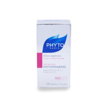 Phyto Dietary Supplement Strength Growth Volume Hair & Nails Phytophanere 120's Capsules Vitamin B2, B5, B6 ,B8, C, E & Zinc