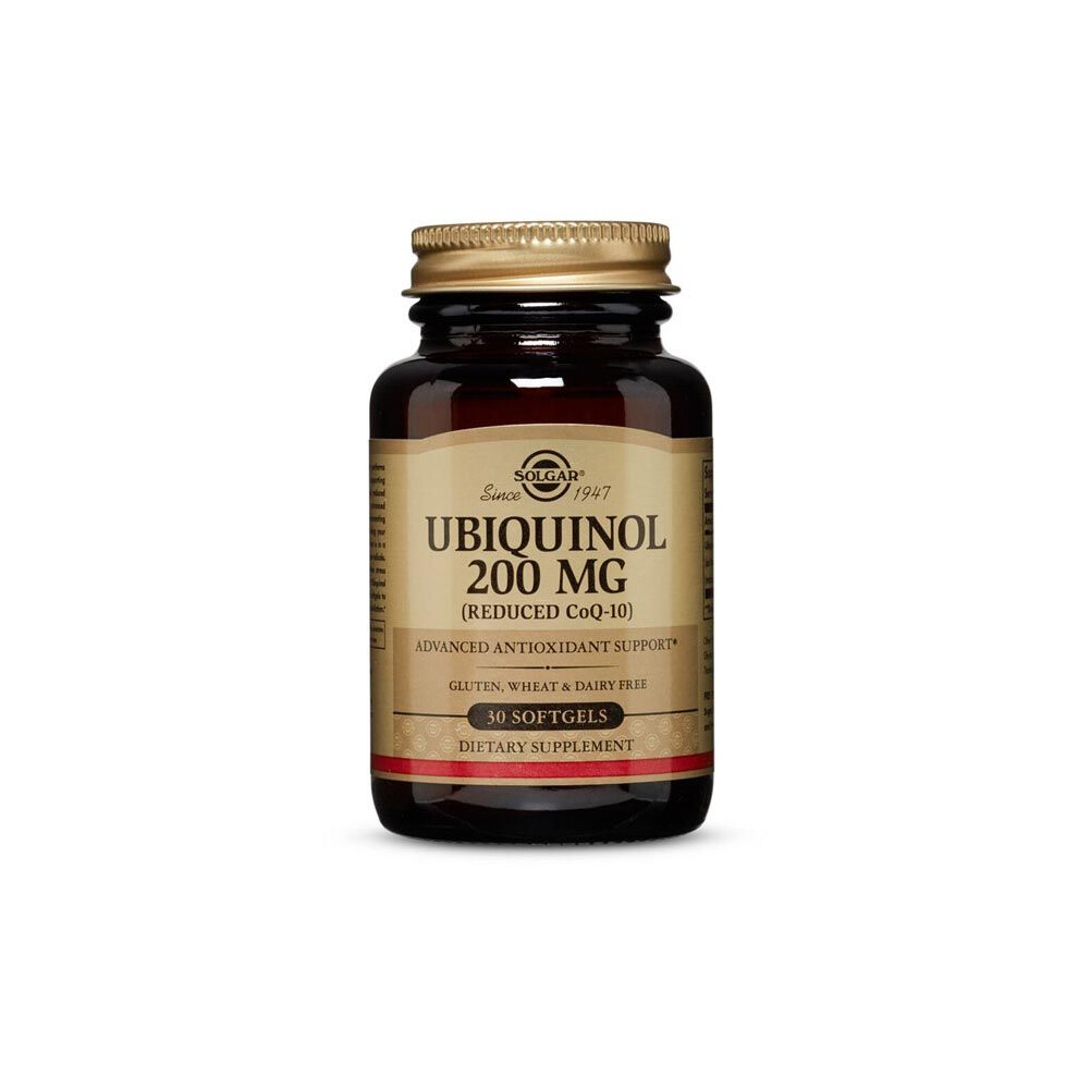 Solgar Ubiquinol 200mg (Reduced CoQ-10) Dietary Supplement 30 Softgels Advanced Antioxidant Support