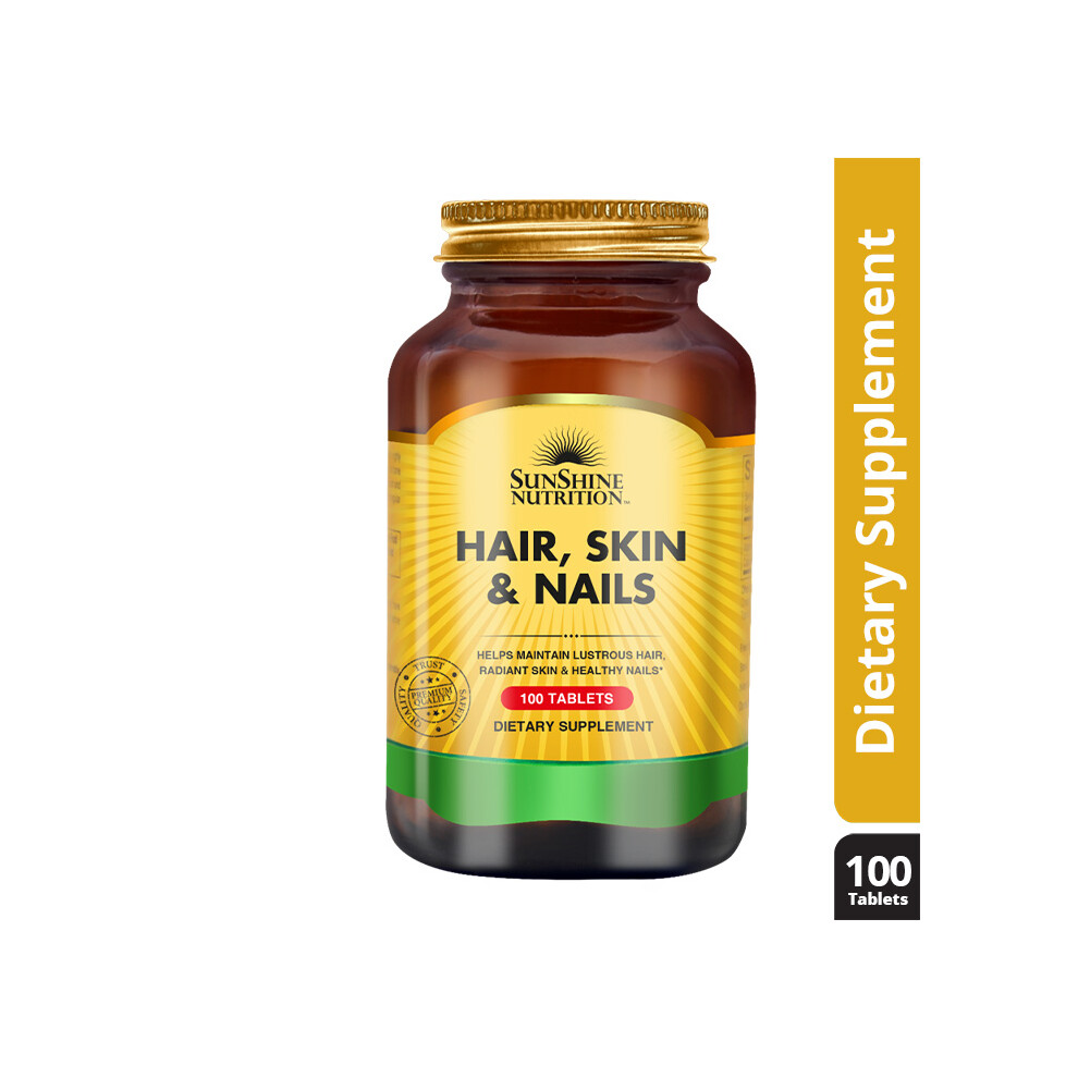 Sunshine Nutrition Hair, Skin & Nails 100's Tablets Dietary Supplement Maintain Lustrous Hair, Radiant Skin & Healthy Nails