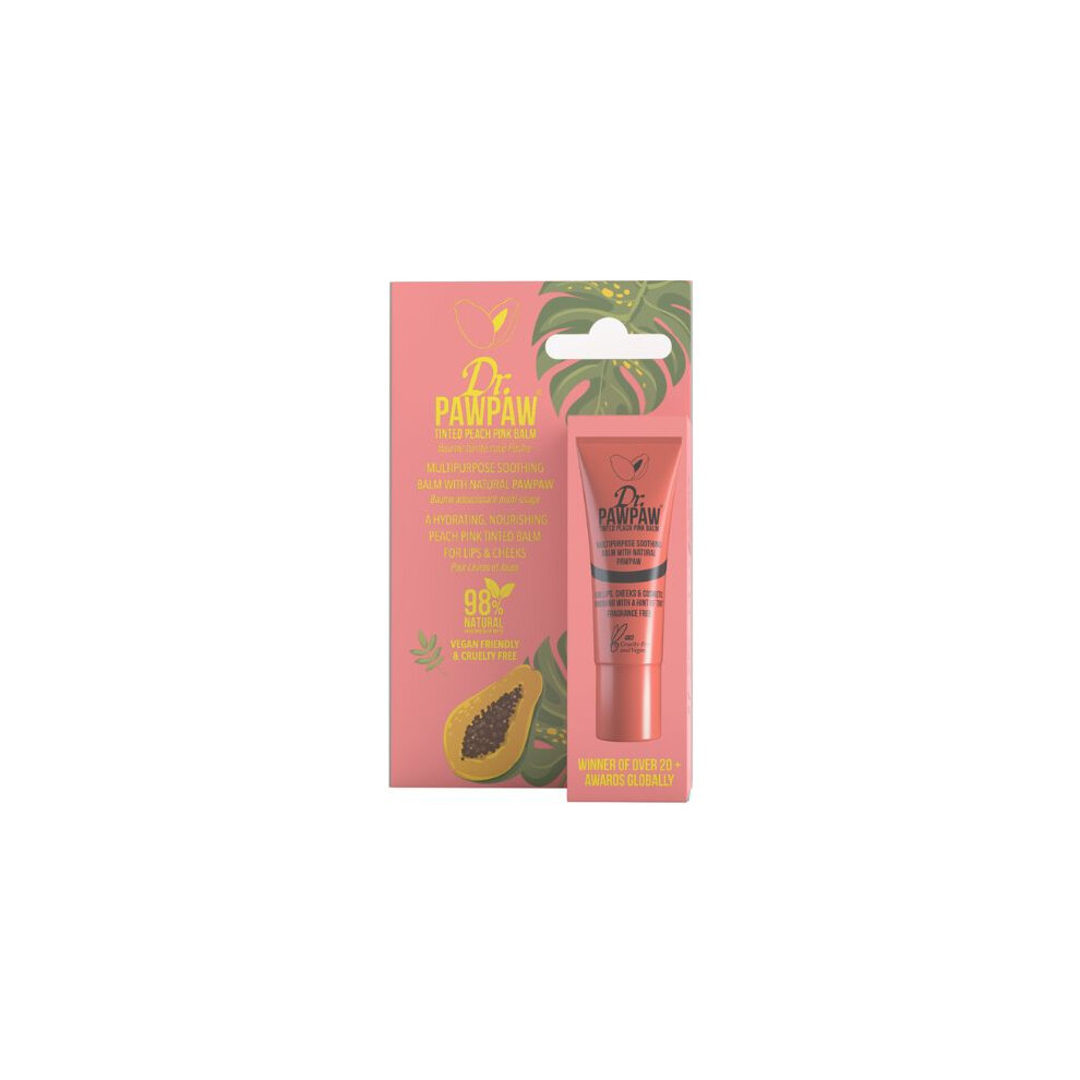 Dr. Pawpaw Tinted Peach Pink Balm Natural Lip Colour Hydrating & Nourishing 10 ml