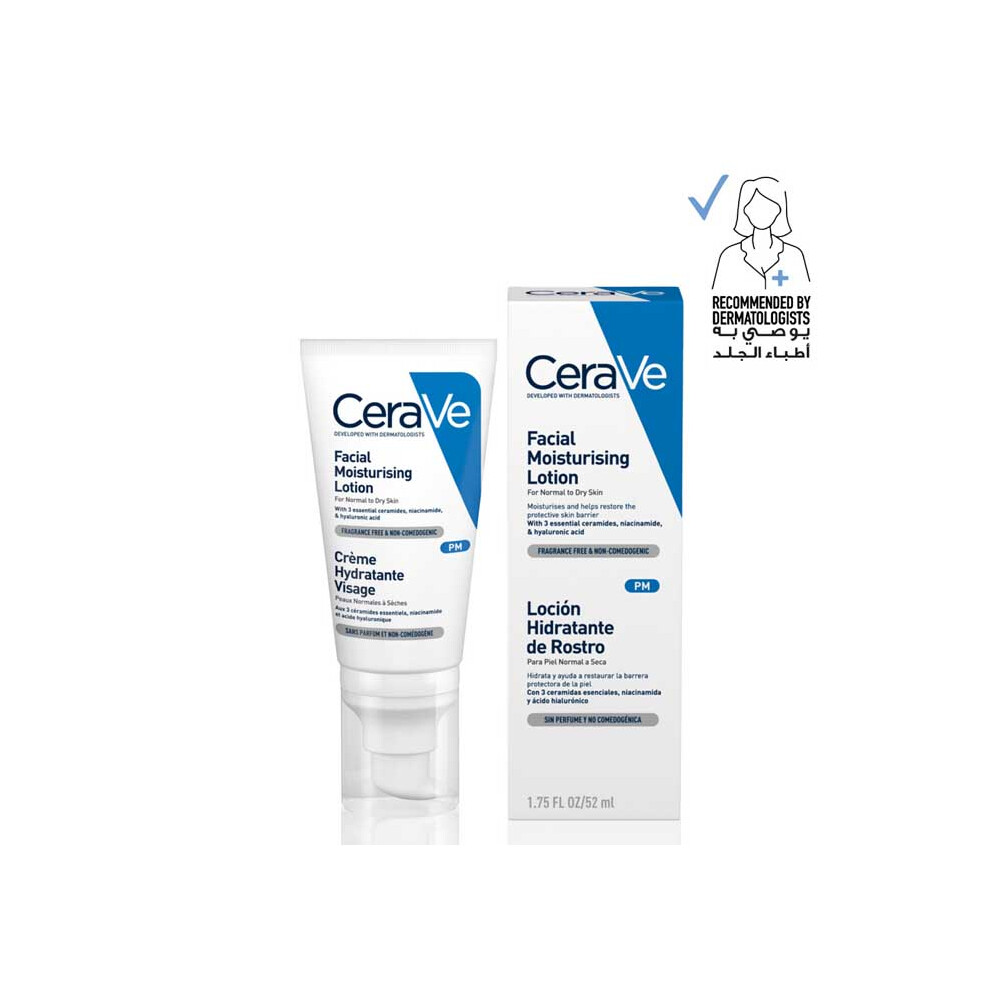 Cerave Pm Facial Moisturizing Lotion Ultra-Lightweight 24-hour Hydration 50 ml