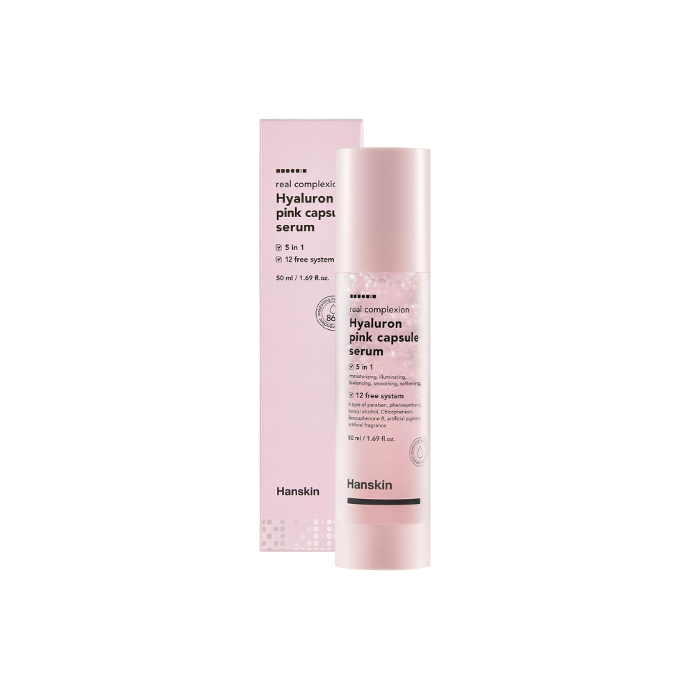Hanskin Pink Hyaluron Capsule Serum Hydrating Facial Serum 50Ml