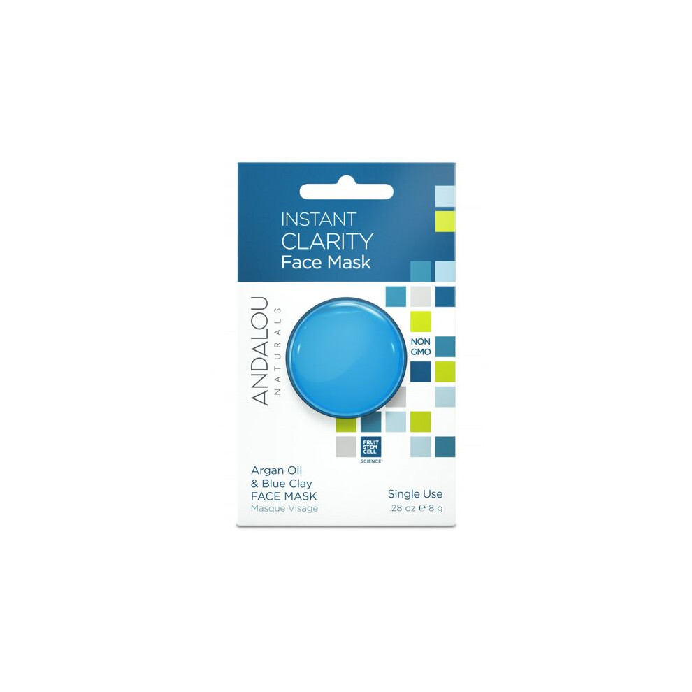 Andalou Blue Instant Clarity Argan Oil & Clay Face Mask 0.28 Oz