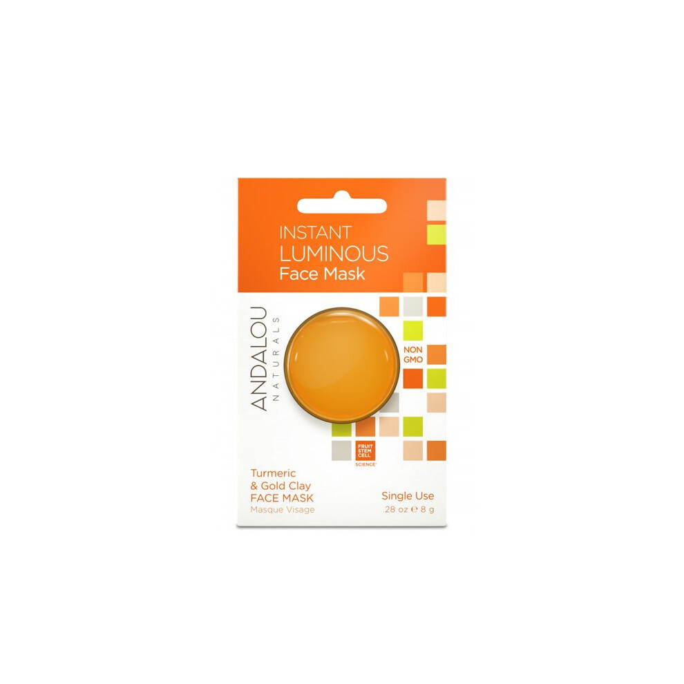 Andalou Gold Instant Luminous Turmeric & Clay Face Mask 0.28 Oz