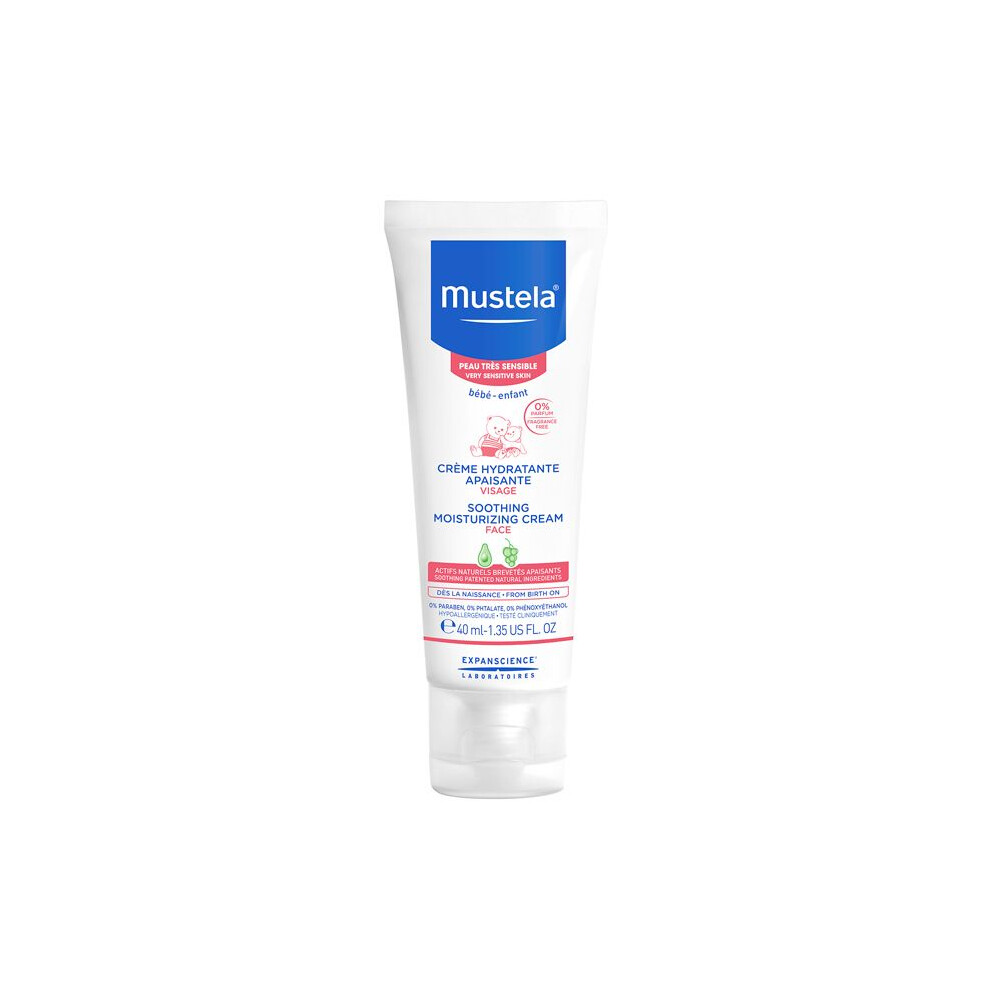 Mustela Soothing Moisturizing Cream Daily Baby Face Cream Skin Care 40 ml