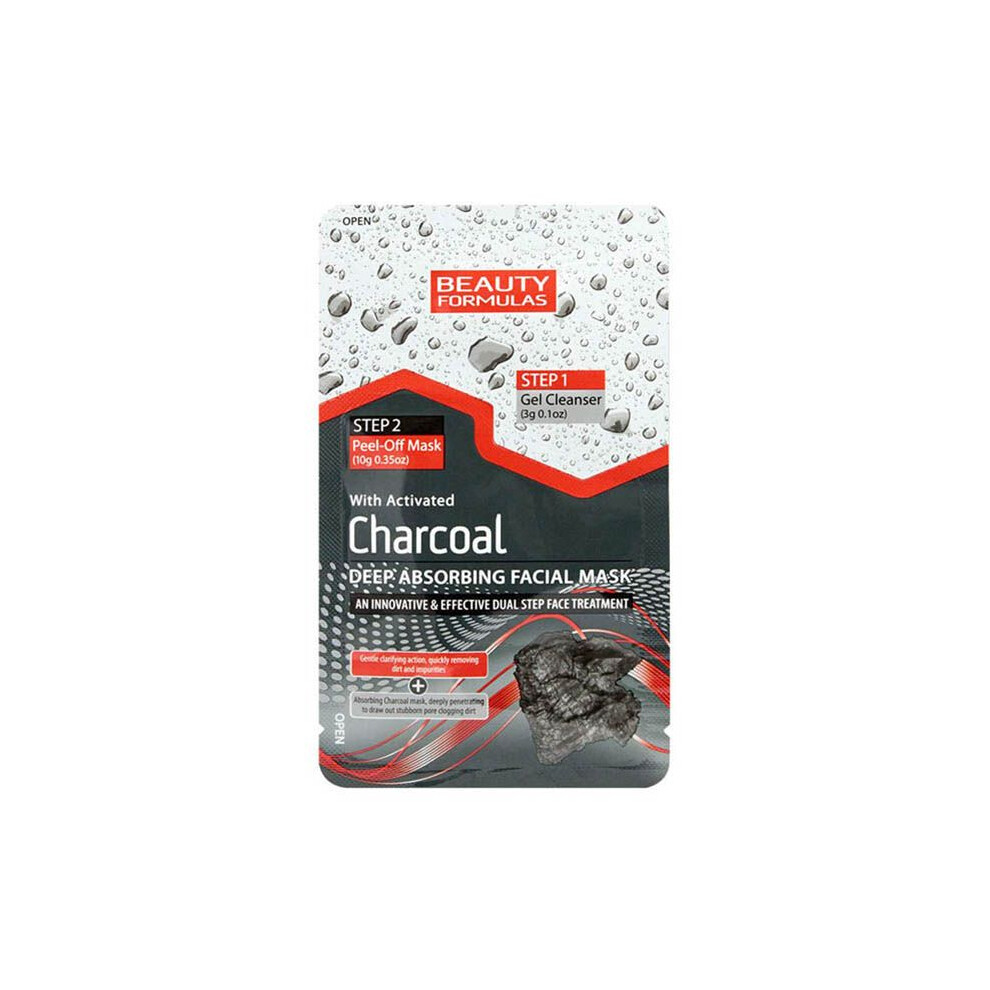 Beauty Formulas Charcoal Dual Step Facial Mask Gentle Clarifying Action 3 G + 10 G