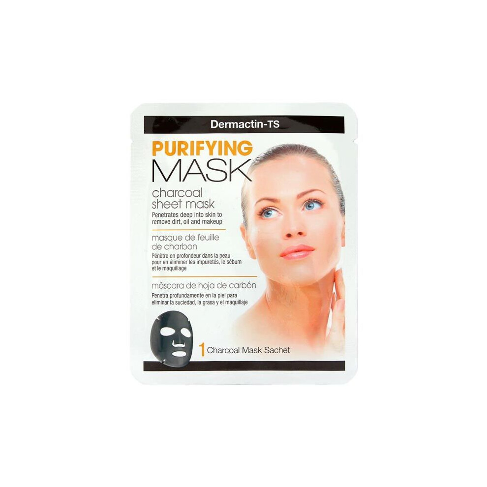 Dermactin -Ts Purifying Charcoal Sheet Mask Clean & Refreshed Skin 1'S
