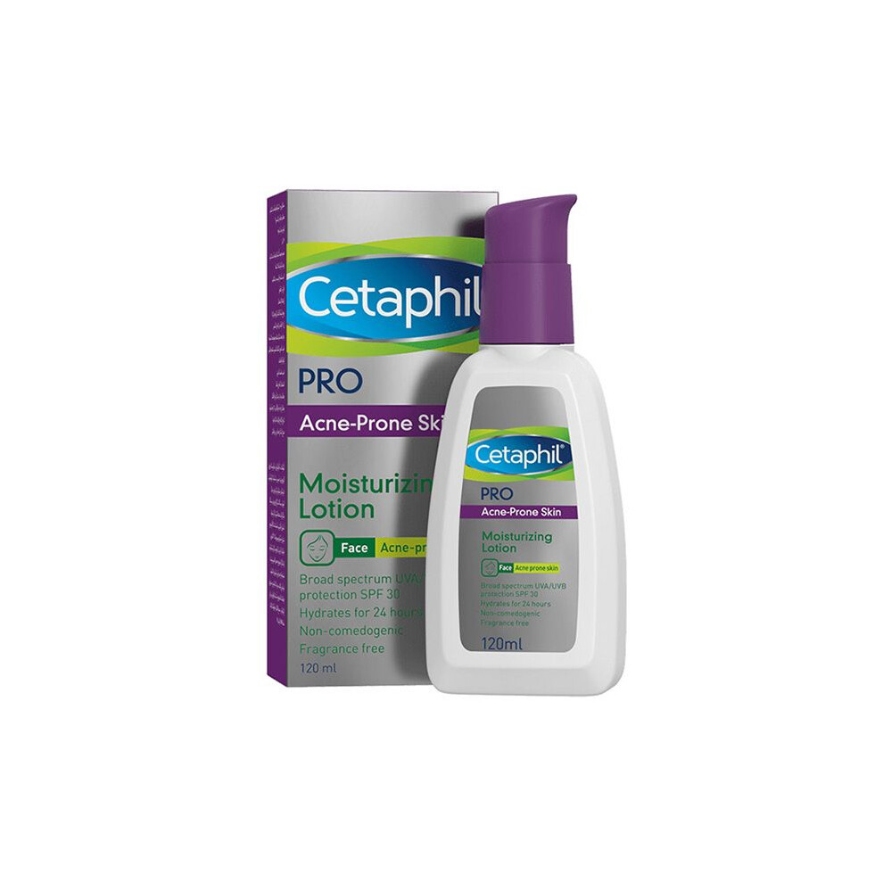 Cetaphil Pro Acne Prone Skin SPF30 Moisturizing Lotion Control Oil & Shine UVA/UVB Protection 120 ml