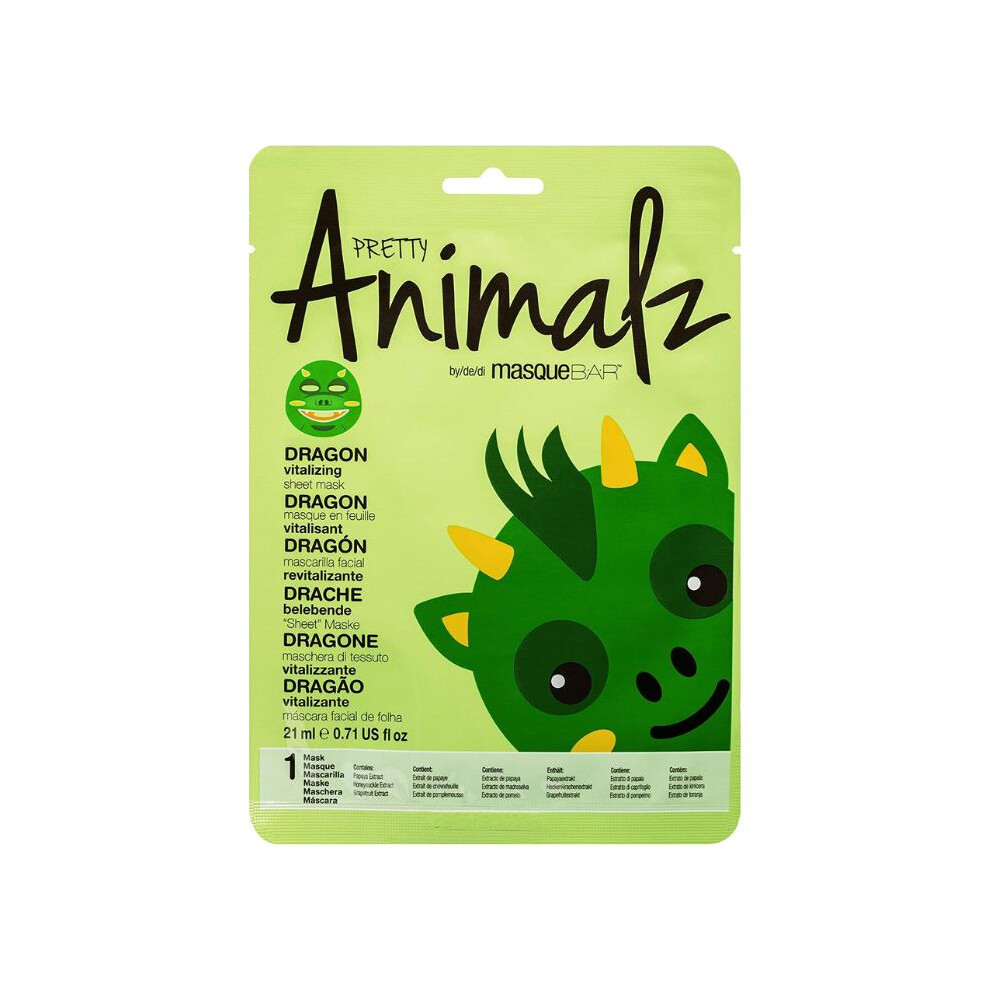 Masque Bar Pretty Animalz Dragon Vitalizing Sheet Mask Nourish & Hydrate Skin