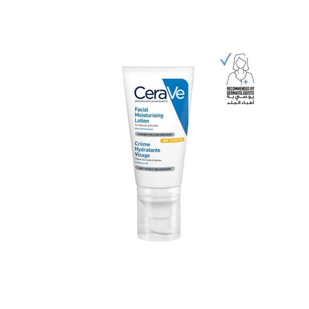 CeraVe AM Facial Moisturising Lotion SPF30 Hyaluronic Acid Daily Moisturizer 52ml