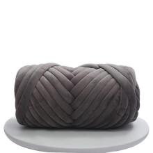(Graphite) Giant Yarn 1kg Chunky Yarns Crystal Velvet Filling Yarn DIY Handmade Wool Blanket Thread Cloth Pillow Cat Nest Machine Washable