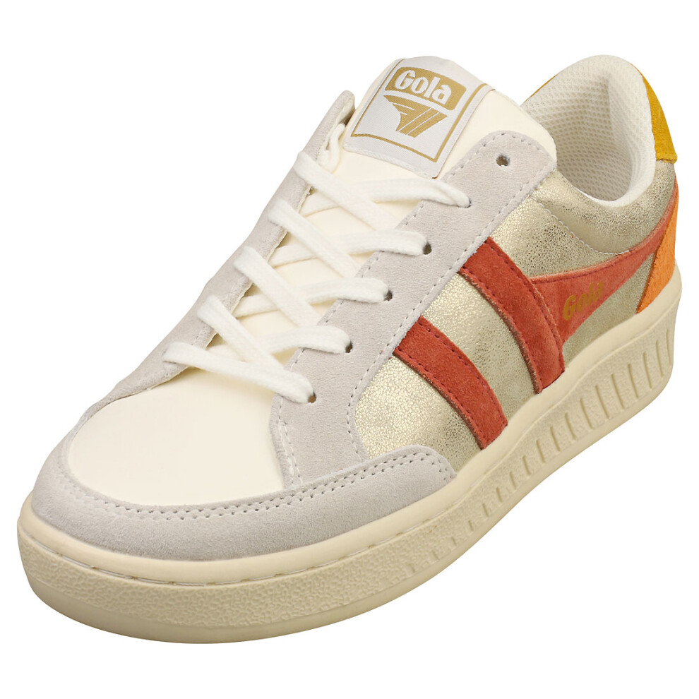 (4) Gola Superslam Blaze Womens Fashion Trainers in Gold Orange