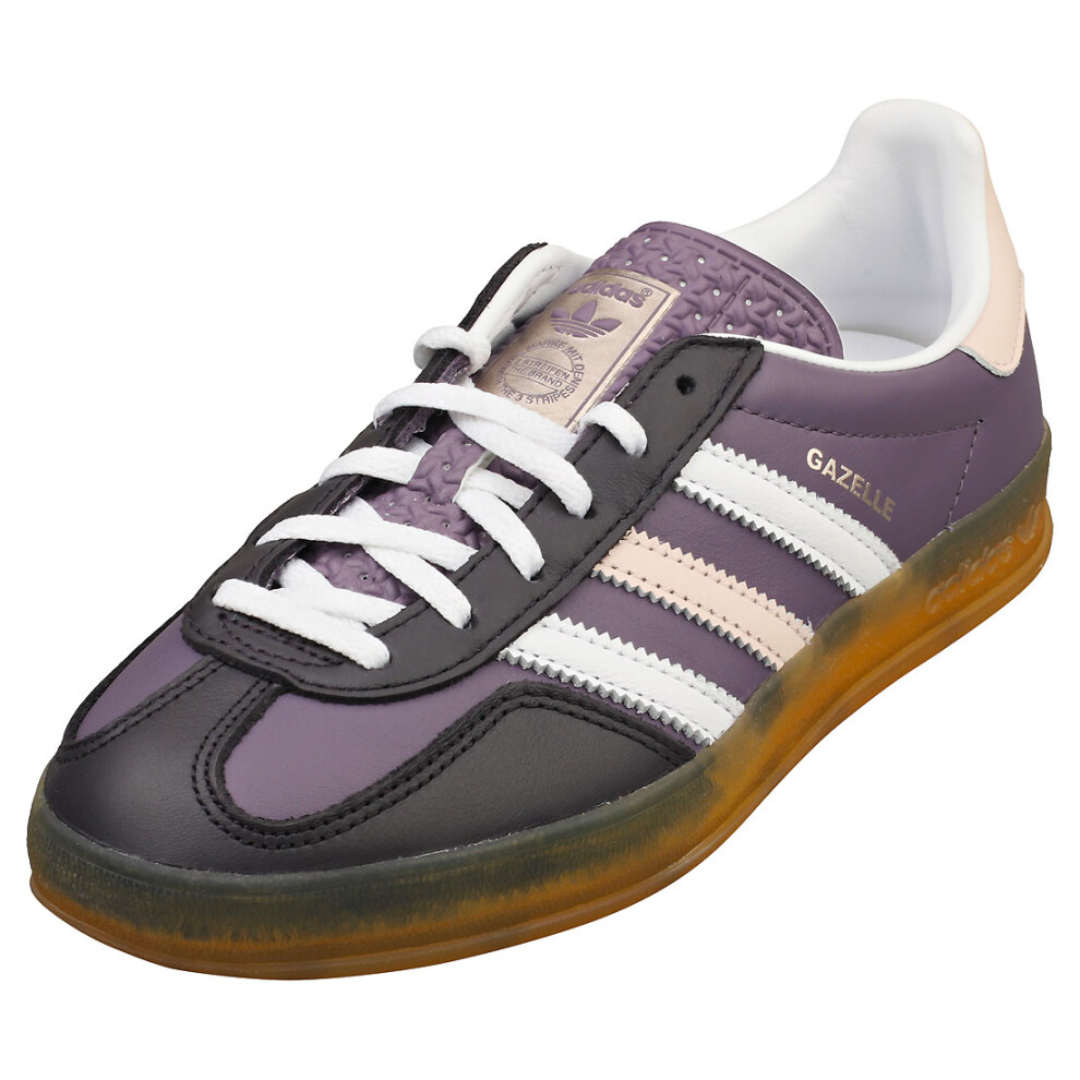 (4.5) adidas Gazelle Indoor Womens Fashion Trainers in Purple