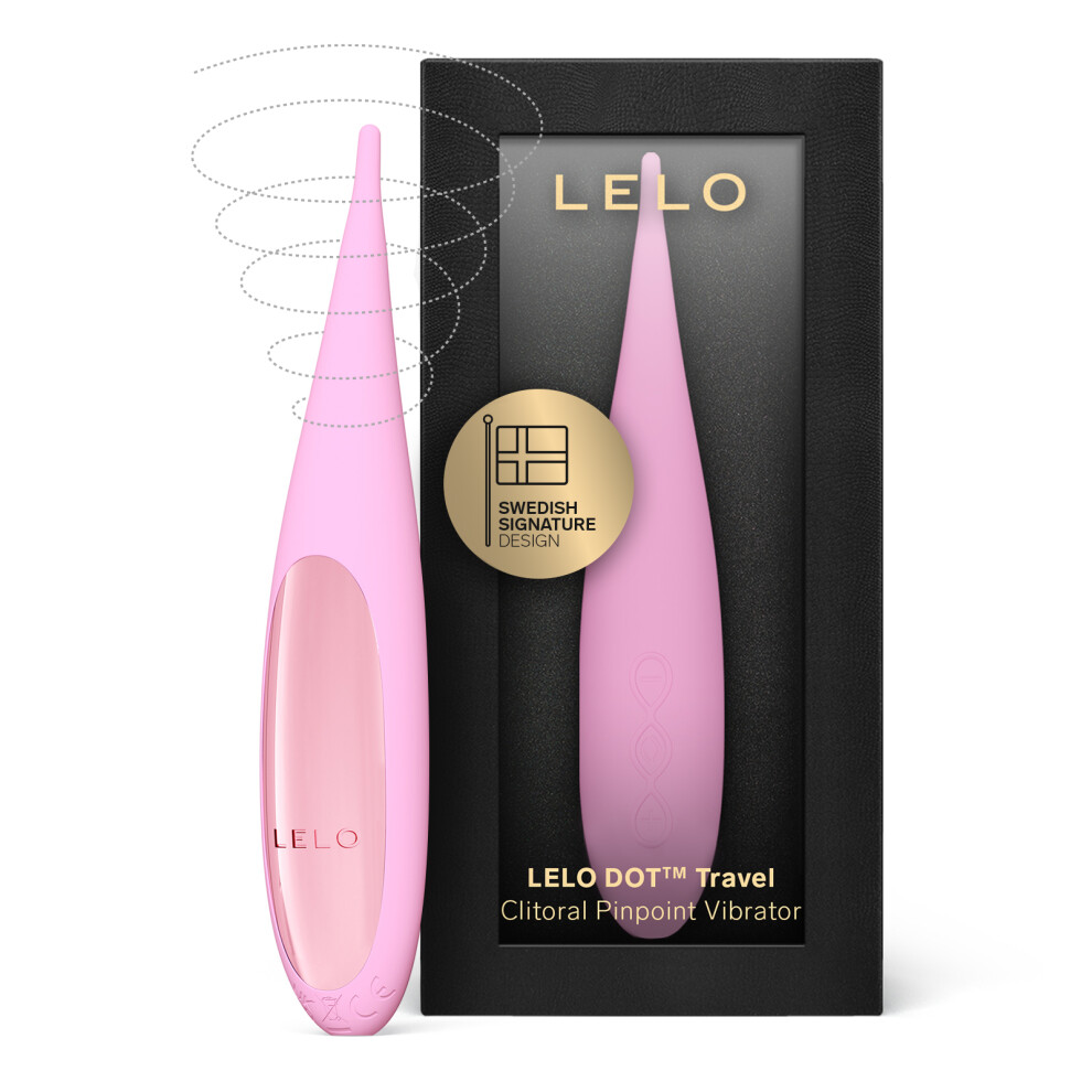 (Pink) LELO DOT Travel Female Petite Clitoral Vibrator, Mini Vibrator With Figure Eight Motion, Discreet Vibrator with 8 Pleasure Settings, Thin Vibrator, Sm