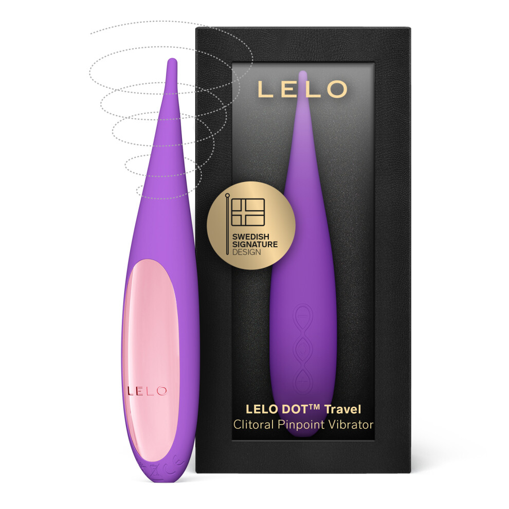 (Purple) LELO DOT Travel Female Petite Clitoral Vibrator, Mini Vibrator With Figure Eight Motion, Discreet Vibrator with 8 Pleasure Settings, Thin Vibrator, Sm