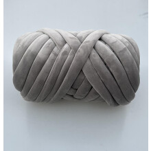 (Deep space gre) Giant Yarn 1kg Chunky Yarns Crystal Velvet Filling Yarn DIY Handmade Wool Blanket Thread Cloth Pillow Cat Nest Machine Washable