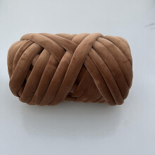 (Caramel) Giant Yarn 1kg Chunky Yarns Crystal Velvet Filling Yarn DIY Handmade Wool Blanket Thread Cloth Pillow Cat Nest Machine Washable
