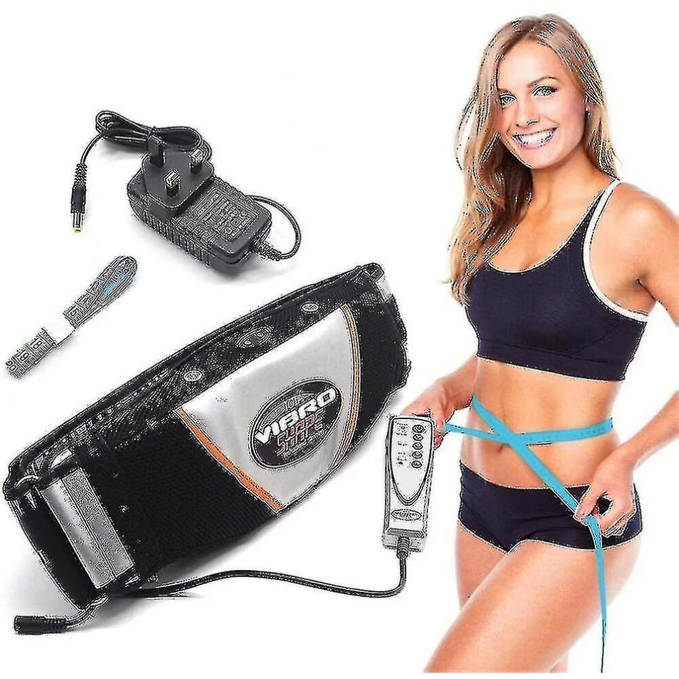 (UK PLUG) Electric Weight Lose Belt, Vibrating Massager Fat Burner Waist Trimmer Slimming Heating Belt Fat On Belly Abdomen Leg Tight Arm Shoulder Back Neck