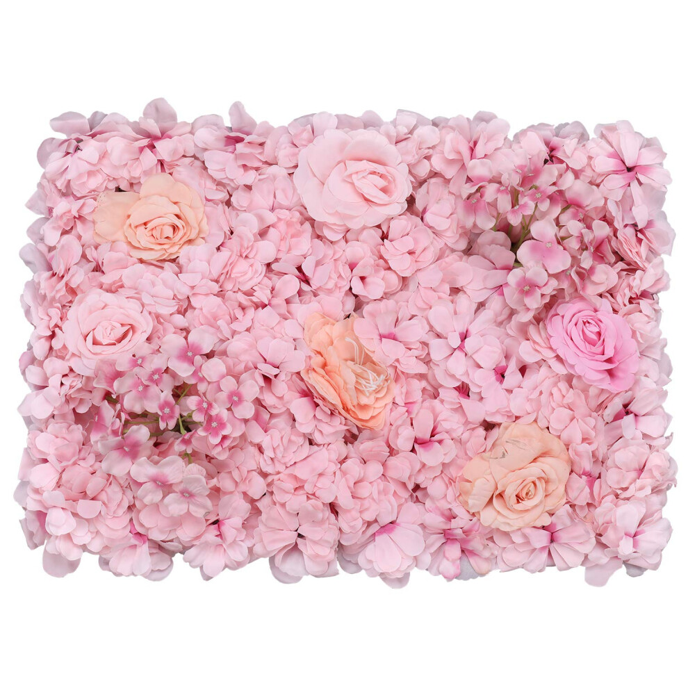 (Blush Pink & Peach, 12pcs) Flowers Wall PanelsÂ Silk Flower BackdropÂ Artificial FlowerÂ Outdoor Panels Romantic Floral Backdrop for Party Photograph-image-OPC-PDXVXBM-NEW