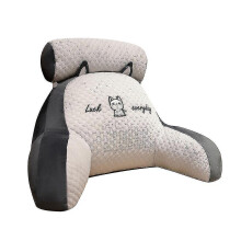 (Grey, A) Reading Pillow For Bed Back Rest Lumbar Support Arm Seat Cushion Lounger Pad