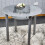Glass Grey Dining Table Round Dining Table Dining Room Kitchen 6