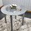 Glass Grey Dining Table Round Dining Table Dining Room Kitchen 4