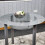Glass Grey Dining Table Round Dining Table Dining Room Kitchen 5