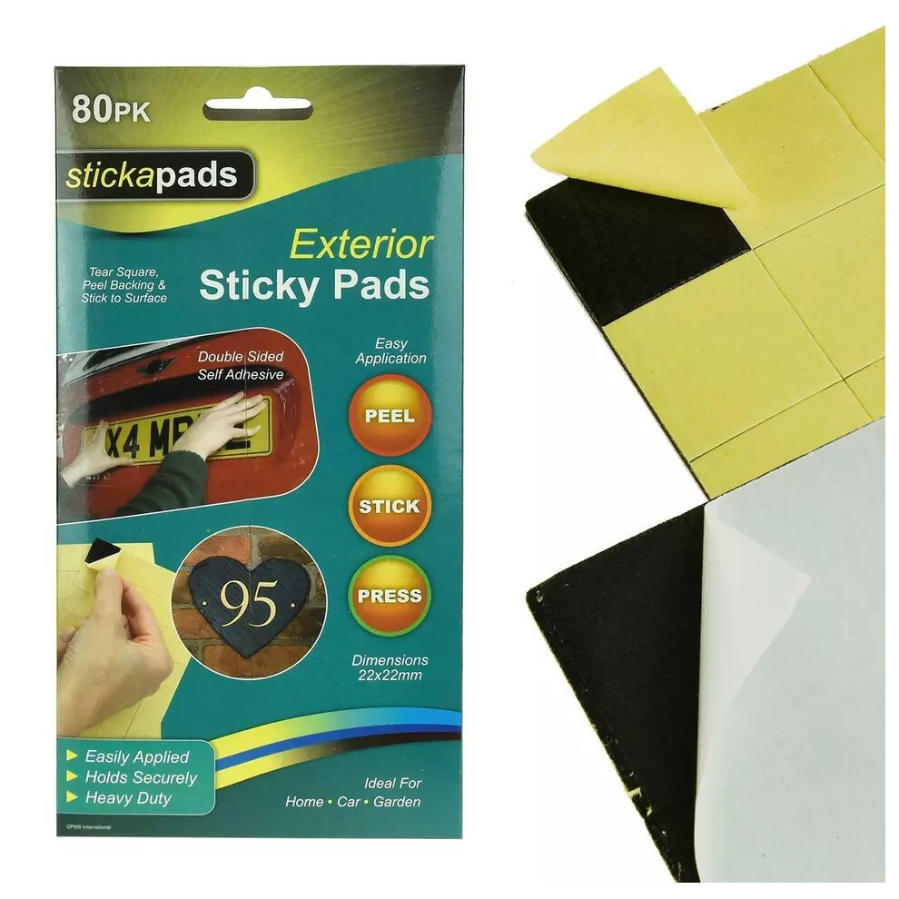 80 Strong Double Sided Adhesive Pads Heavy Duty Foam Mounting Tape