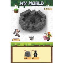 (T054-Final Gate-48 PCS) Minecraft  Magnetic Cubes Block Children's Educational Figure Assembly Game Surrounding Mini Building Block Toys