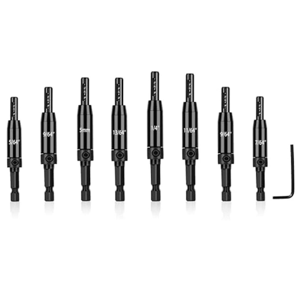 Self Centering Drill Bits Set For Hinges,Center Drill Bits Set For Wood Woodworking Door Window Cab 9362098251759
