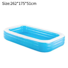 (262cm/103.15in) Bestway Pvc Rectangular Inflatable Swimming Pool Roomy Family Paddling Pool