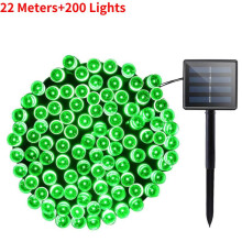 (Green, 2200cm/866.14in) Garland Led Christmas Fairy Light Outdoor Solar Powered String Lights 8 Mode