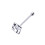 Jewelco London Jewelco London Ladies Sterling Silver Multi Colour Square Cubic Zirconia Nose Studs - Pack of 20 2mm - NP6 3