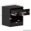 Home Discount (Black) Hulio 1 Drawer Bedside Cabinet Shelf Bed Table 3