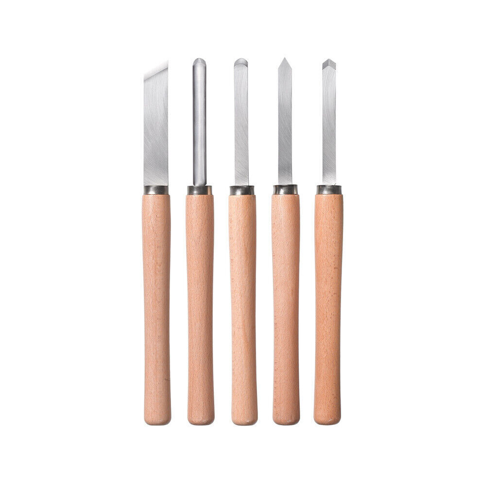 Einhell Turning Tools Set Wood Carving Chisels Woodworking Diy 5 Piece