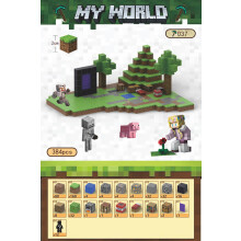 (T037-Jungle Teleport-384PCS) Minecraft Magnetic Cubes Block Children's Educational Figure Assembly Game Surrounding Mini Building Block Toys