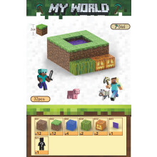 (T044-Twilight Transmission-32 PCS) Minecraft Magnetic Cubes Block Children's Educational Figure Assembly Game Surrounding Mini Building Block Toys