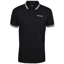 (Black, L) Men Polo Tshirts Shortsleeve Pique Golf Casual Top