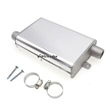 (Upgraded Silver) 24mm Muffler Silencer Upgraded Clamp Bracket Car Air Diesel Parking Heater Exhaust Pipe For Webasto Eberspacher Silver/black